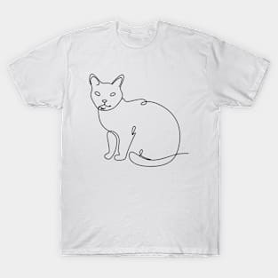 One line cat T-Shirt